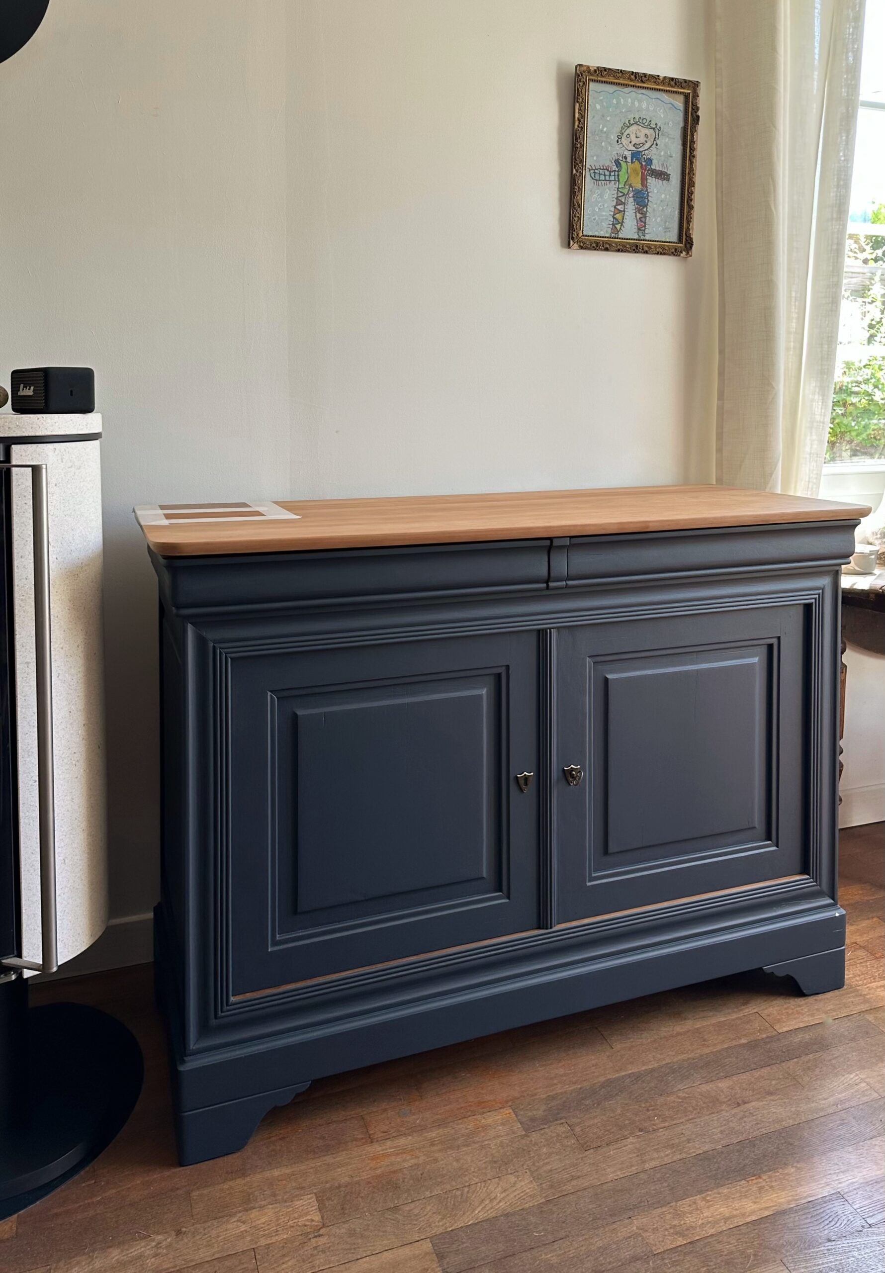 commode-ancien-merisier-bleu